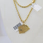 Real 10k 3mm Rope Chain Royal Flush Pendant 18" 20" 22" 24" 26" Gold Set