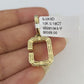 10k 3mm Rope Solid Chain C Diamond Pendant Alphabet 18"-28" Gold Charm Necklace