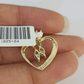 10K Solid Franco Chain Heart Pendant Charm Necklace 16"-22" 1mm Gold Ladies