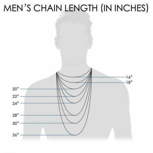 18k Solid Miami Cuban Chain Yellow Gold 3mm 26" Inch Genuine Necklace Real