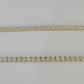 10k Diamond Chain Necklace Yellow Gold Men Women Diamond Cuts Real Genuine