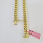 Real 14K Miami Cuban Link Chain Necklace Yellow Gold 22 inch 7mm Mens 14KT