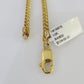 Real 10k Solid Palm Chain Yellow Gold 3mm Men Women Necklace 24" Genuine