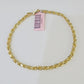 14K Yellow Gold Rope Bracelet Solid 7" 7.5" 8" 3mm Diamond Cut