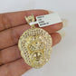 10k Miami Cuban Chain Roaring Lion Charm Set 4mm 18"-28" Necklace Pendant Gold