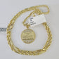 10k Milano Rope Chain Last Supper Charm Necklace SET 3mm 18" 20" 22" 24" Pendant