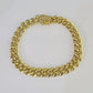 Real 10k Miami Cuban Link Bracelet Gold 10mm 8" Box Lock 10kt Yellow Gold