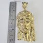 10k Gold Byzantine Necklace Jesus Head Charm 20-30 inches 9mm REAL SET Chain