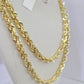 10K Real Solid Rope Chain Yellow Gold Necklace 6mm Length 18" 20" 22" 24" 26"