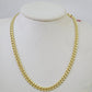 Real 14K Yellow Gold Miami Cuban chain Necklace 18 inch Choker 6mm Hollow