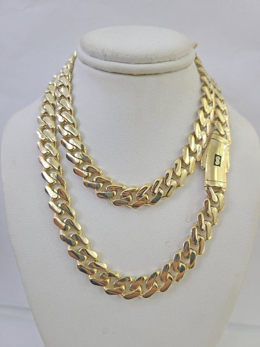 Real 10k Royal Monaco Chain 9mm 18-26 inches Necklace Yellow Gold Box Clasp