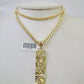 10k Gold Byzantine Necklace Nugget Charm 18-28 inches 3mm SET Chain Pendant 10kt