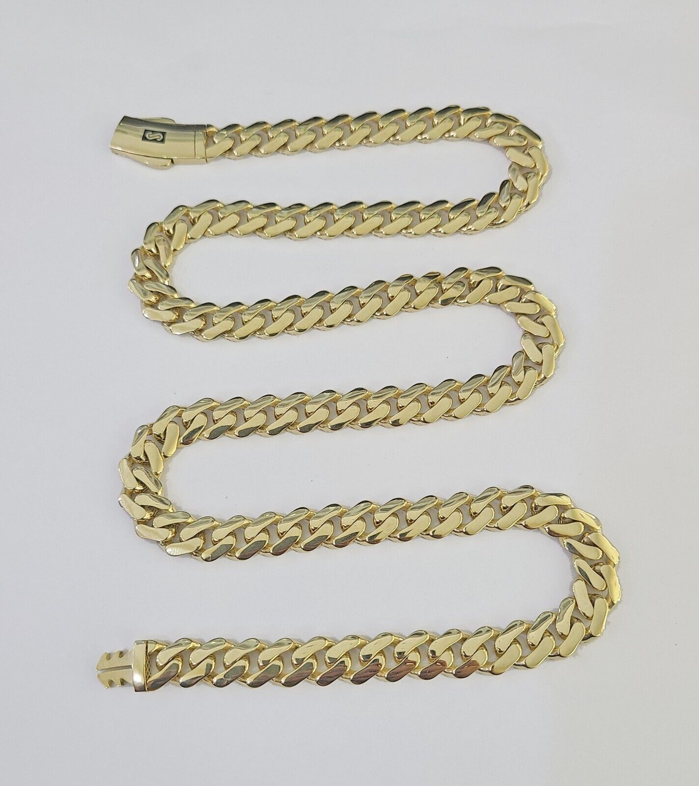 Real 10k Royal Monaco Chain 9mm 18-26 inches Necklace Yellow Gold Box Clasp