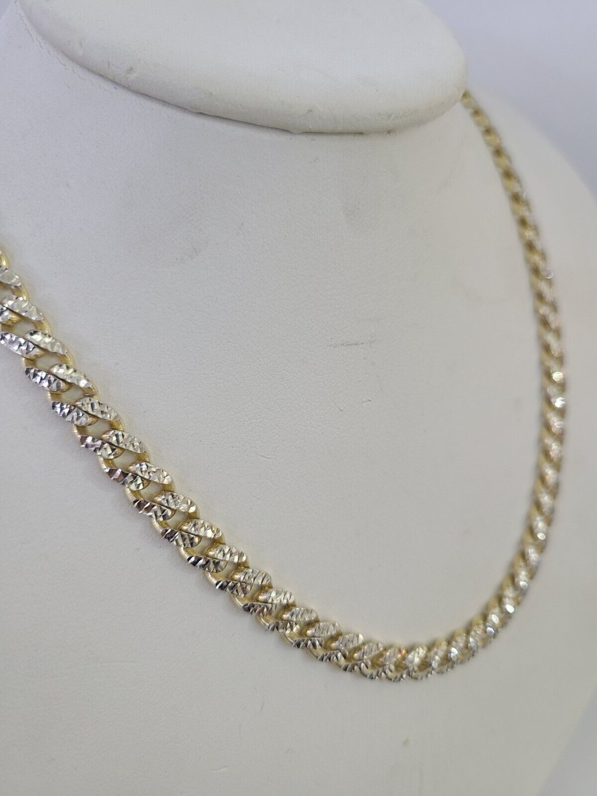 Real 10k Royal Monaco Chain 6mm Diamond Cut 22 inches Yellow Gold Necklace