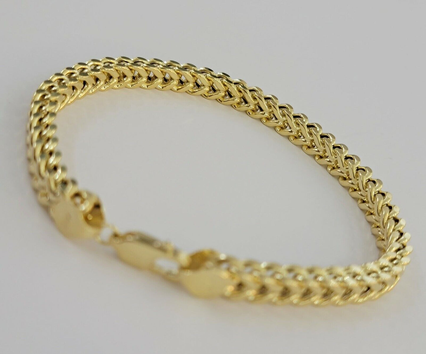 Real 10k Gold Franco Bracelet 9" 5mm 10kt Yellow Gold Authentic 10kt MEN STRONG