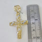 10K Gold Franco Chain Cross Charm Length 18-26 inches 2mm REAL Yellow