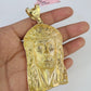 Real 14k Solid Chain Jesus Head Charm Set Miami Cuban 6mm Necklace Pendant Gold