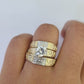 Solid 14k Gold Ring Set Trio Wedding Band REAL His Her Set Casual Wedding