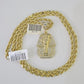 10k Solid Rope Chain Pharaoh Charm Set 4mm 20"-28" Necklace Gold Yellow