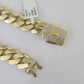 Real 10K Royal Monaco Bracelet Yellow Gold 8.5" Box Clasp 13mm Genuine Mens