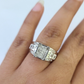 REAL 14k White Gold Diamond Ring Size 7 Wedding Casual Ring Womens Genuine