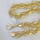 10k REAL Yellow Gold Rope Chain Necklace 16mm 20" Men's Thick 10kt