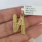 10k Yellow Gold Diamond N Charm Pendant Initial Alphabet Letter Real Genuine