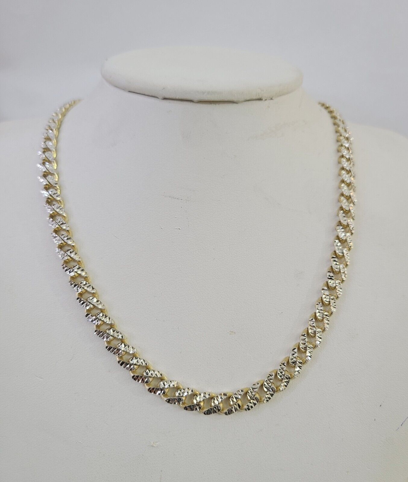 Real 10k Royal Monaco Chain 6mm Diamond Cut 22 inches Yellow Gold Necklace