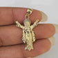 Real 10K Jesus Full Body Pendant Charm Genuine Religious Yellow Gold