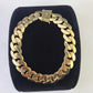 Real 10K Royal Monaco Bracelet Yellow Gold 8" Box Clasp 11mm Genuine