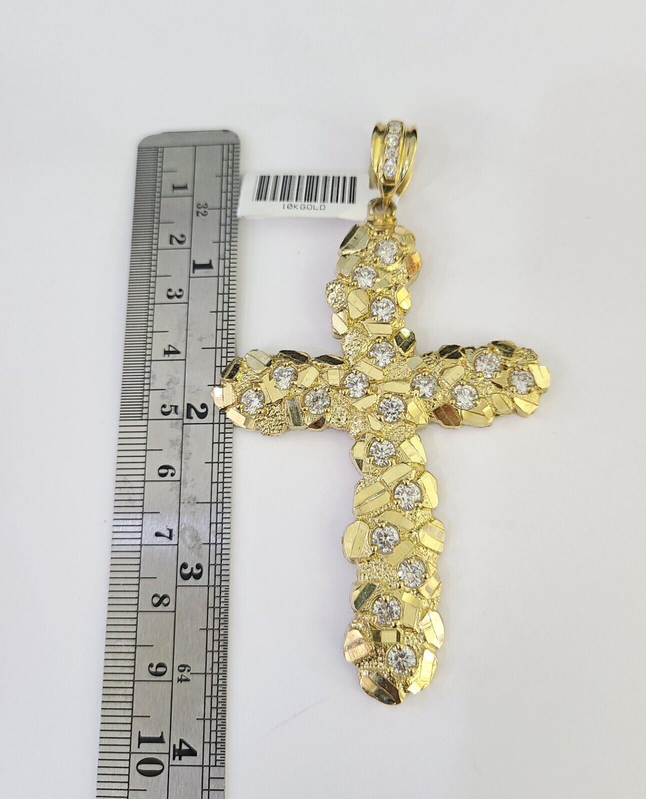 10K Franco Chain Jesus Cross Pendant Charm Necklace 20"-26" 5mm Gold Yellow SET