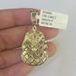 10k Pharaoh Head Diamond Pendant Charm Yellow Gold Men Women Real 10Kt 1.5 inch