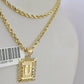 10k Gold Initial U Charm Rope Chain 16"-26" 2.5mm SET Necklace Alphabet Pendant