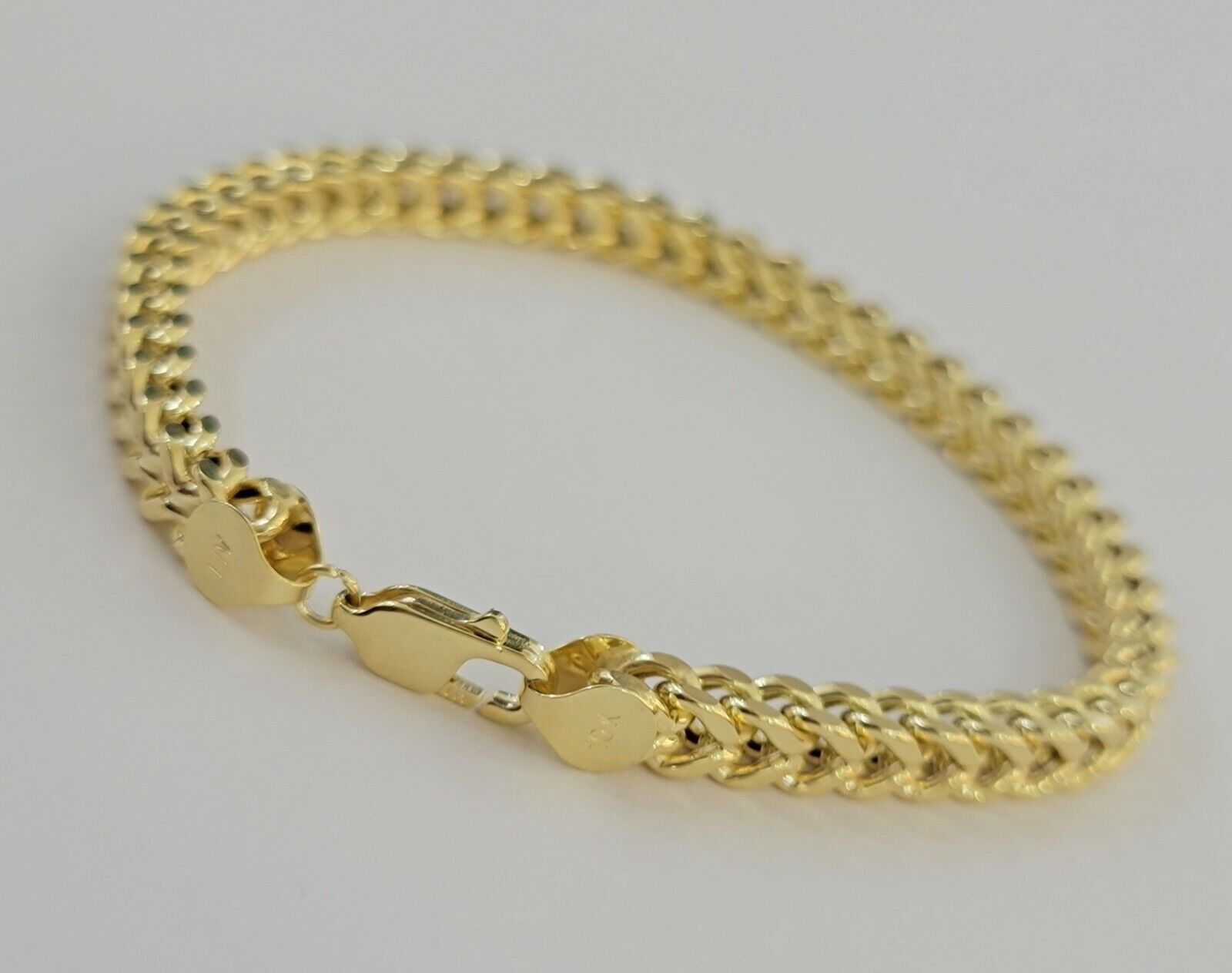 Real 10k Gold Franco Bracelet 9" 5mm 10kt Yellow Gold Authentic 10kt MEN STRONG