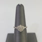 REAL 10k White Gold Diamond Ring Casual Engagement Ring Genuine