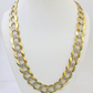 10k Yellow Gold chain Solid Necklace Cuban Curb Link REAL 12mm 20 - 30 Inch Mens