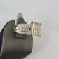 REAL 14k White Gold Diamond Ring Size 10 Wedding Casual Ring Mens Genuine