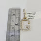 10k 3mm Rope Solid Chain G Diamond Pendant Alphabet 18"-28" Gold Charm Necklace