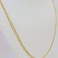10k Gold Cuban Curb Link chain SOLID 3mm 20 Inch Real Yellow Gold Real Genuine