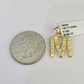 10k Gold Initial M Charm Rope Chain 16"-26" 2.5mm SET Necklace Alphabet Pendant