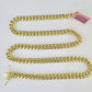 Real 14K Miami Cuban Link Chain Necklace Yellow Gold 24 inch 7mm Mens 14KT