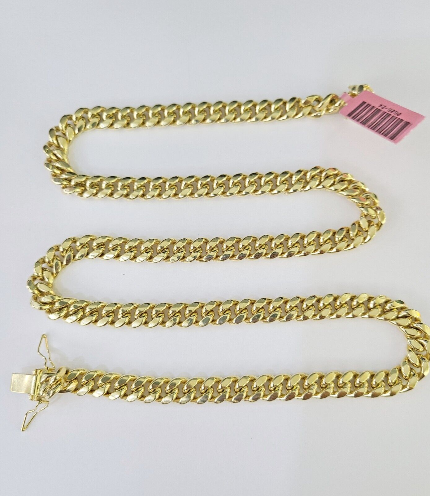 Real 14K Miami Cuban Link Chain Necklace Yellow Gold 24 inch 7mm Mens 14KT