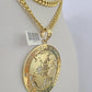 10K Miami Cuban Link Chain World is Yours Pendent Charm 6mm 20"-30" Necklace