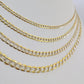 10k Gold Cuban Curb Necklace Chain 3mm-6mm 18-28 Inches 10kt Yellow Diamond Cuts