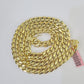 Real 14K Miami Cuban Link Chain Necklace Yellow Gold 24 inch 9mm Mens Hollow