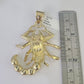 10K Scorpion Charm Pendant Zodiac Sign Yellow Gold 2.5" Real 10k Real Genuine