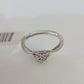 REAL 10k White Gold Diamond Ring Casual Engagement Ring Genuine