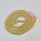 Real 14K Miami Cuban Link Chain Necklace Yellow Gold 24 inch 7mm Mens 14KT