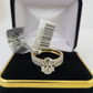 Real 14k Yellow Gold Diamond Ladies Ring SETLab Created Women Engagement Wedding