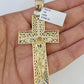 10K Miami Cuban Link Chain Jesus Cross Pendent Charm 6mm 20"-30" Necklace